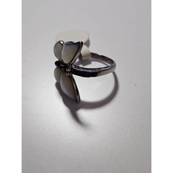 Silver tone butterfly ring size 6 - Picture 7 of 11